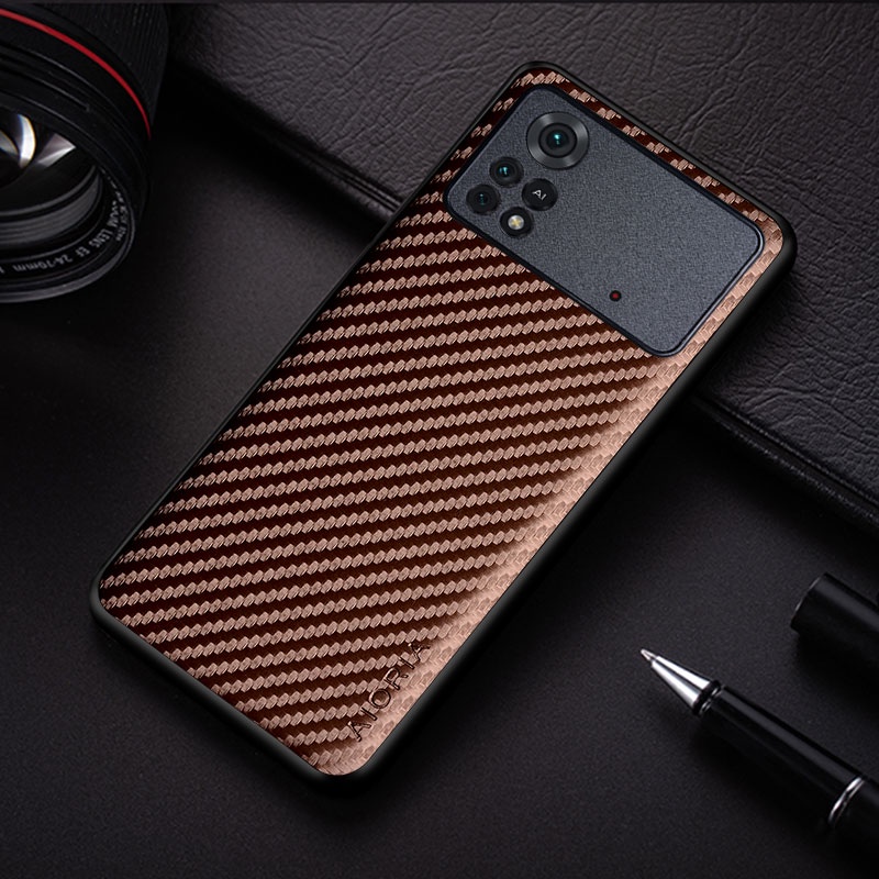 Ốp Điện Thoại Họa Tiết Sợi carbon Siêu Nhẹ Đơn Giản Thời Trang Cho xiaomi poco x4 pro x4 nfc