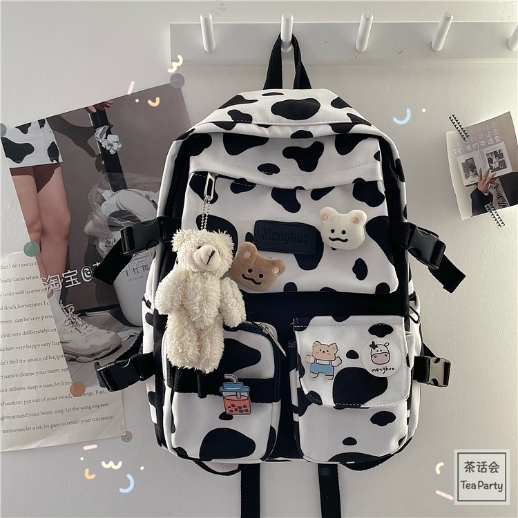 Balo bò sữa đi học nữ giá rẻ ulzzang hàn quốc B140