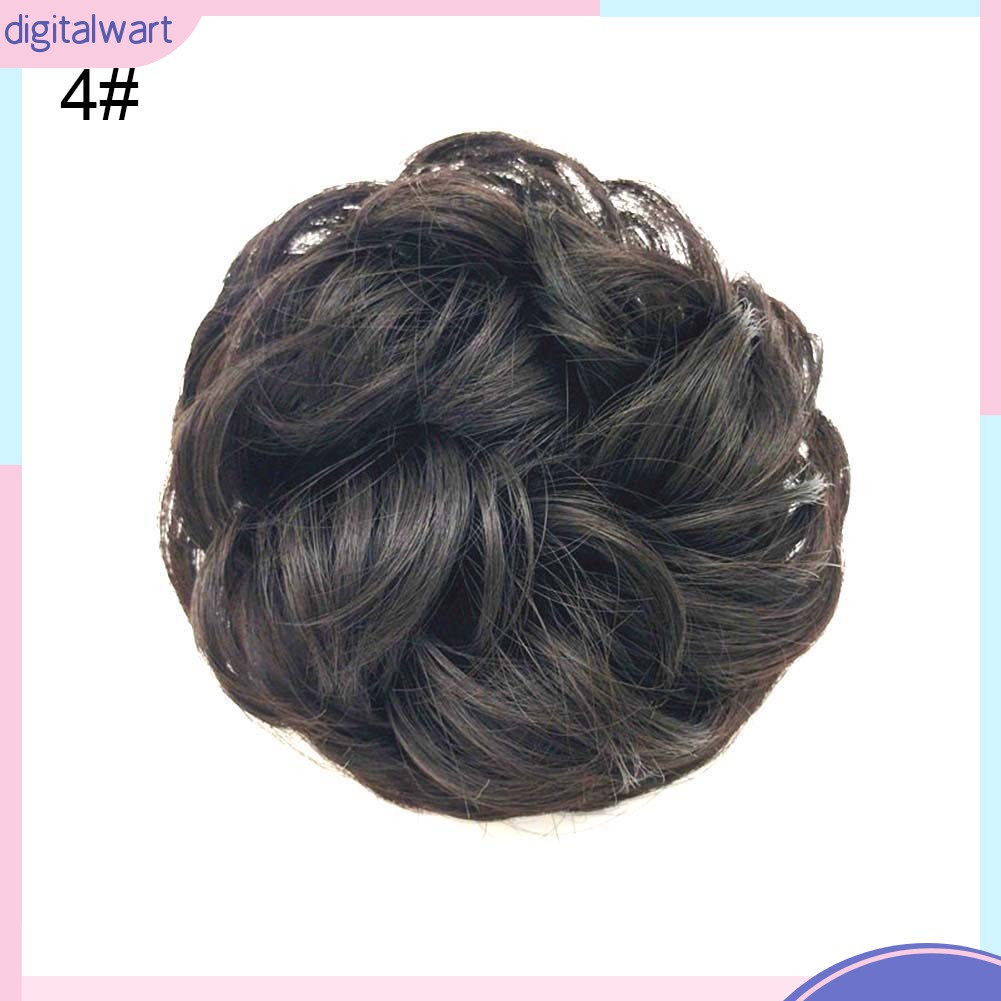 Búi tóc giả co giãn kiểu xoăn gợn sóng thời trang