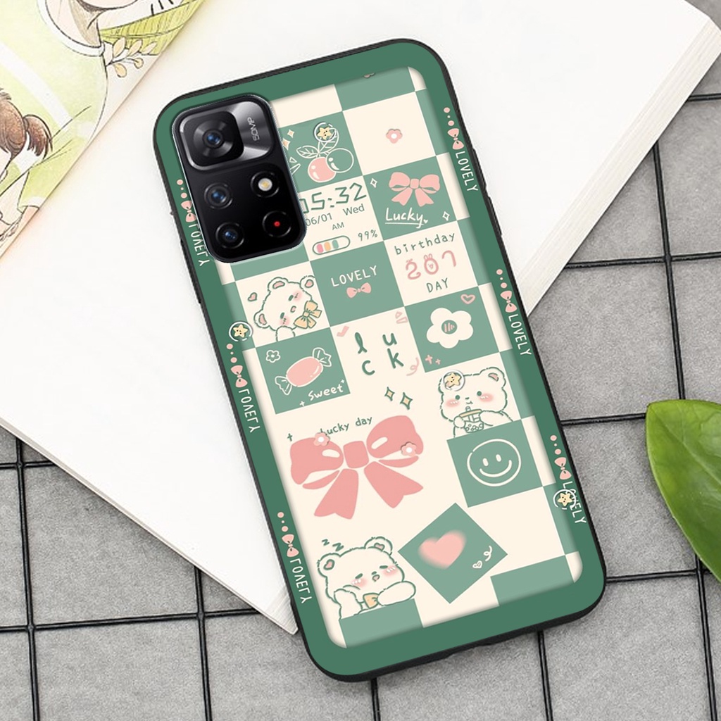 Ốp lưng Xiaomi REDMI NOTE 11S 5G in hình cao cấp mẫu kẻ caro,mikenbe@r siêu hot