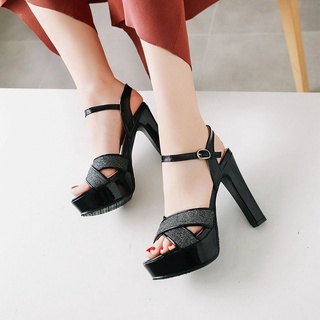 Giày cao gót bảng quai chéo kim tuyến xịn sò