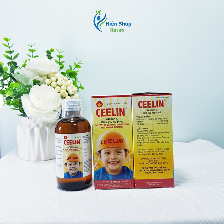 Ceelin Siro Vitamin C tăng sức đề kháng với nhiễm khuẩn và chức năng miễn dịch cho bé