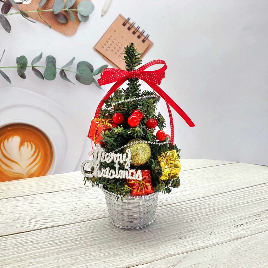 Cây Thông Nhí Để Bàn TNM09 Trang Trí Giáng Sinh Cao 20cm