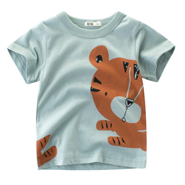 Áo thun tay ngắn in hình dễ thương cho bé
