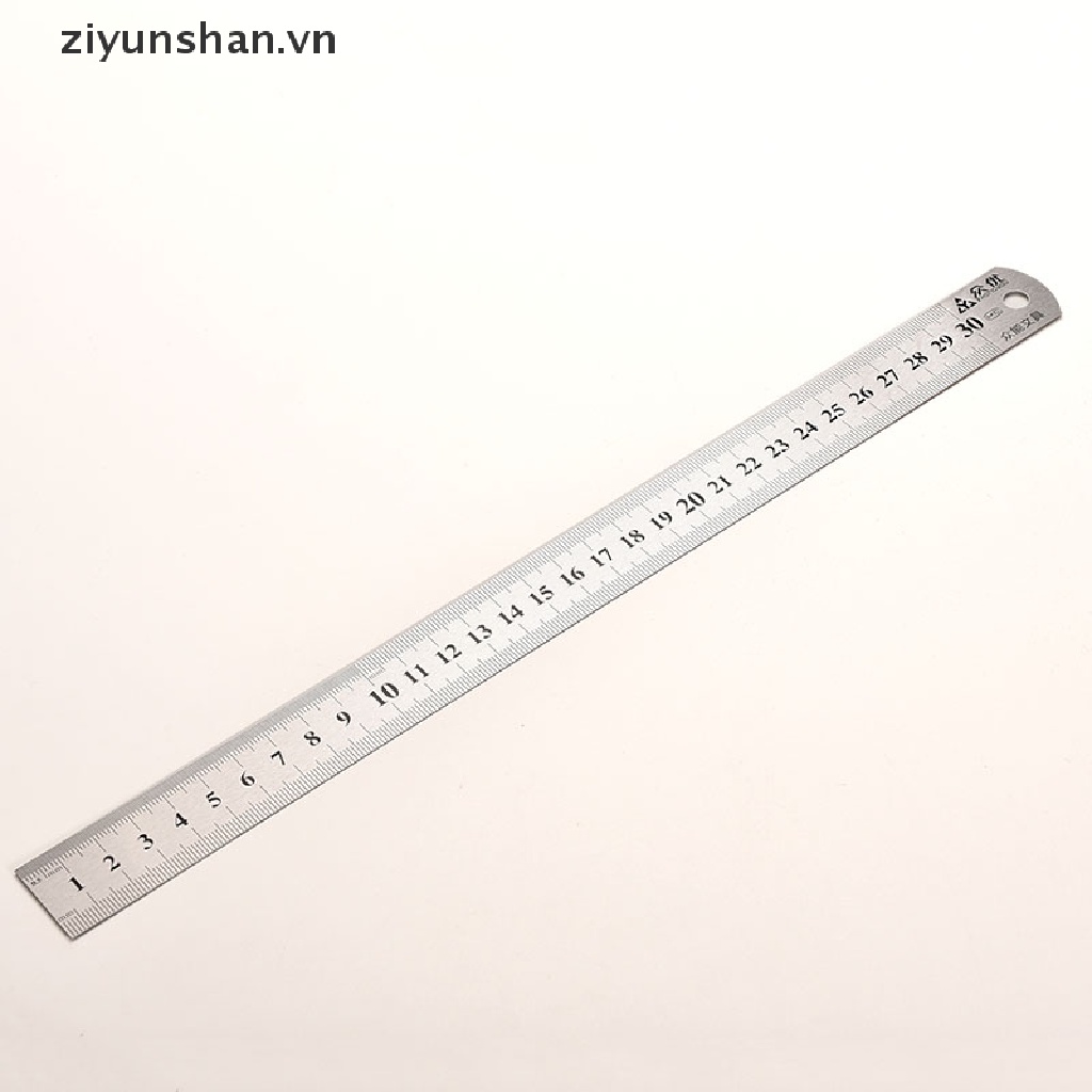 Thước Đo Hai Mặt Bằng Thép Không Gỉ ziyunshan 30cm 3CC