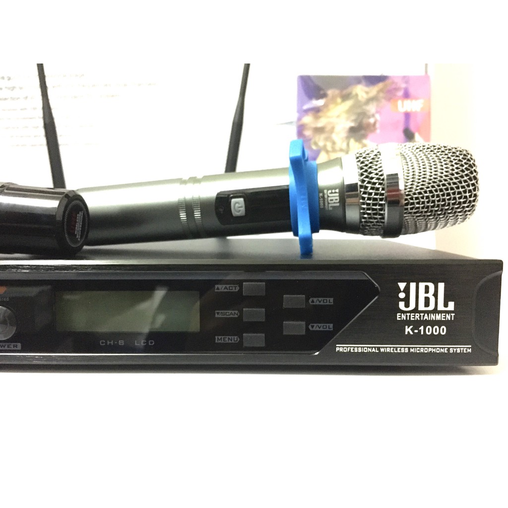 Micro Không Dây JBL K1000 Có Tự Ngắt - Dò Tần Số Sóng.Dòng Mic Chuyên Karaoke Gia Đình,Phòng Trà,Quán Hát..