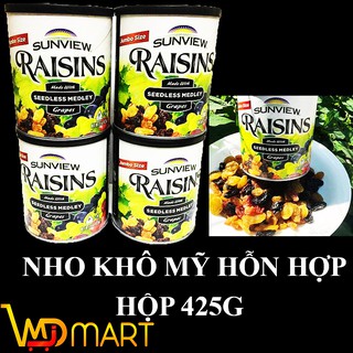NHO KHÔ MỸ SUNVIEW RAISINS HỘP 425G LOẠI HỖN HỢP