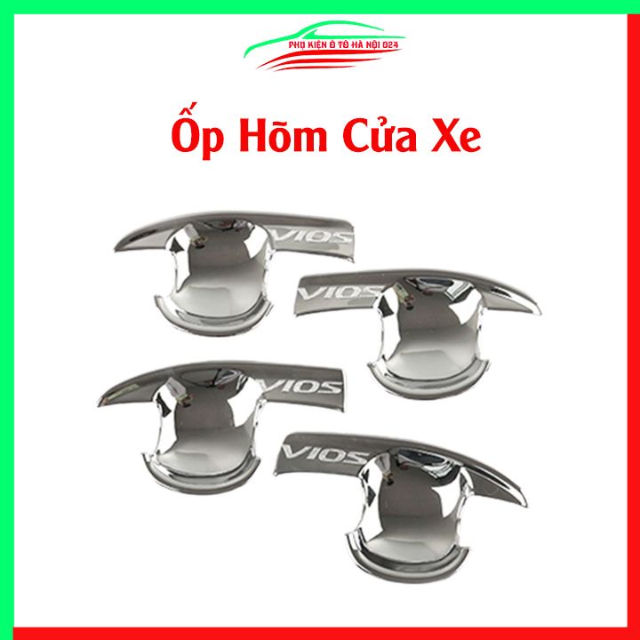 Ốp tay hõm mạ crom Vios 2014-2015-2016-2017 sáng bóng chống trầy bảo vệ cửa xe ô tô