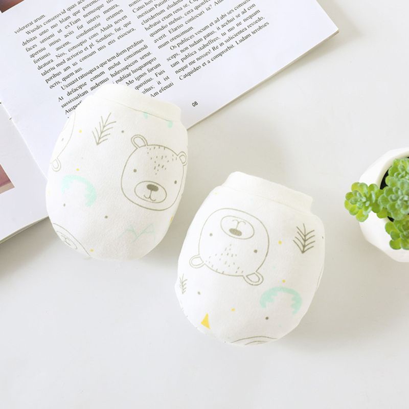 Bộ 2 Găng Tay Cotton Mềm Mại Thoải Mái Chống Trầy Xước Cho Bé