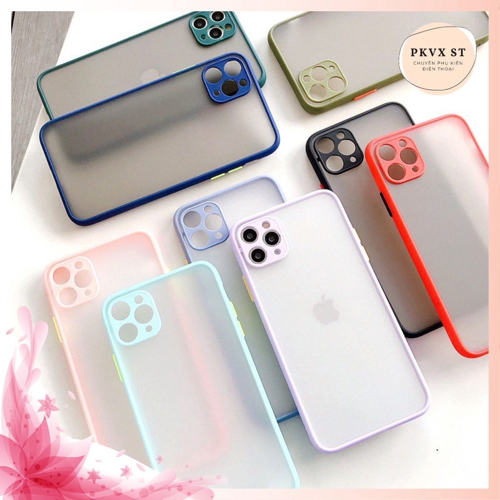 Ốp lưng iphone Nhám Mờ Viền Màu 6/6plus/6s/6splus/7/7plus/8/8plus/x/xr/xs/xsmax/pro/max/plus/promax