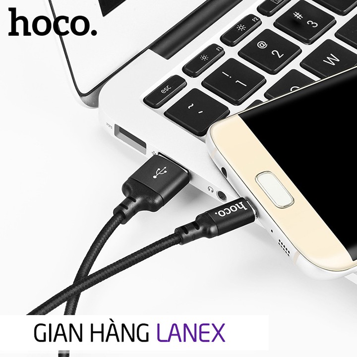 Cáp sạc nhanh Hoco X14 dây dù 2.0A, cổng kết nối Micro Usb, dài 1m