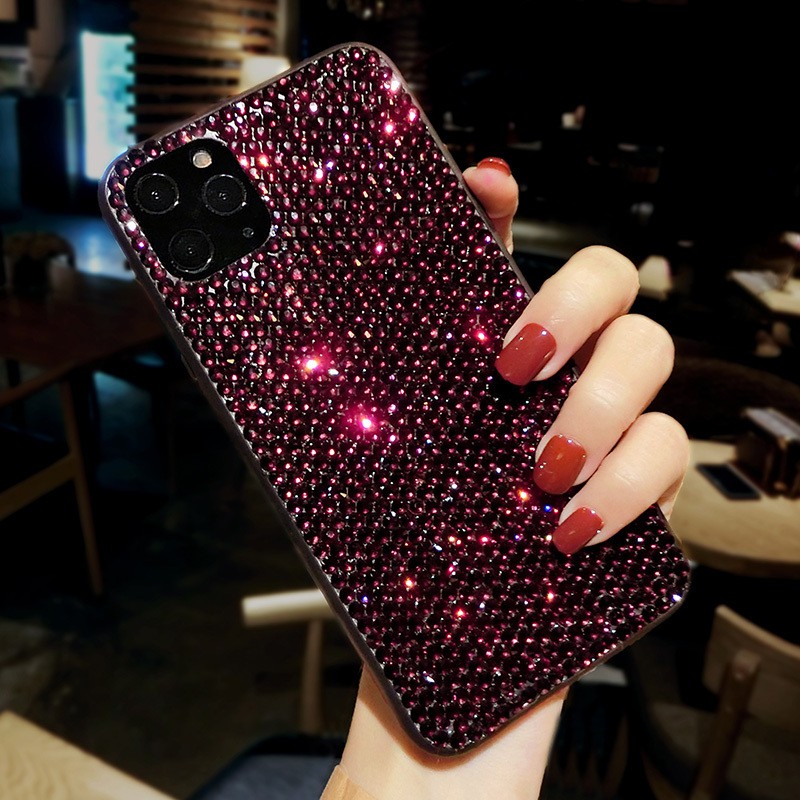 Nửa Đêm Kim Cương Giả Lấp Lánh Sang Trọng Cho iphone 14 12 pro max 13 pro max Vỏ