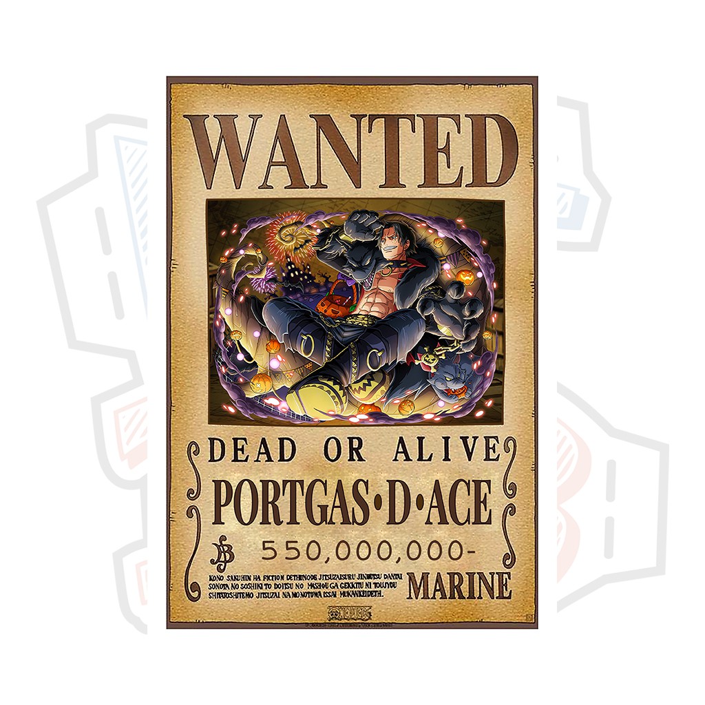 Poster truy nã Portgas D. Ace ver 4  - One Piece