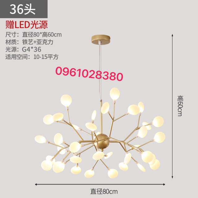 Đèn Thả Hera 36 Lá Hàng Cao Cấp Bền Đep