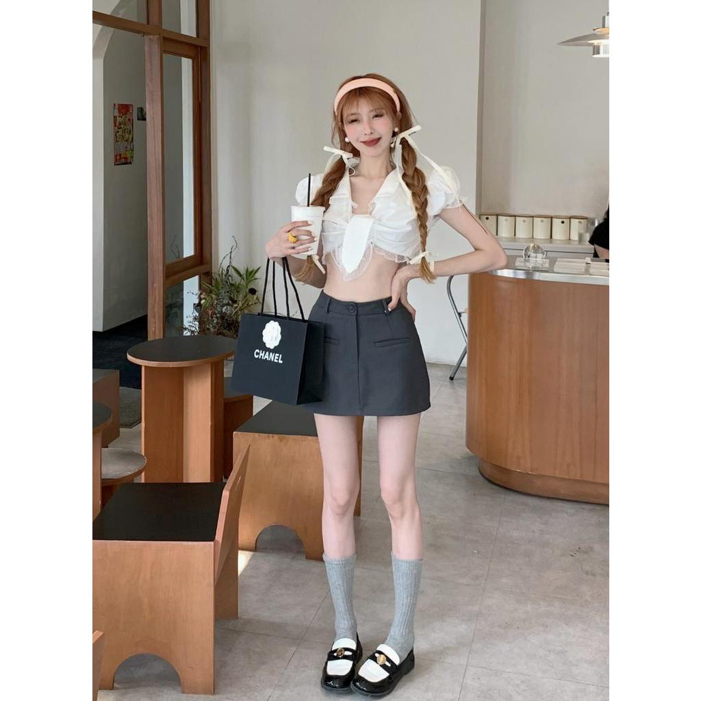 62365 Bộ Đồ Lót Vải Váy Chữ A Miniskirt Hông