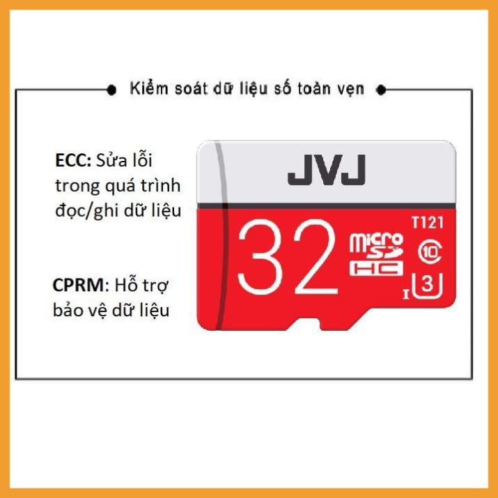☢️MẠI DÔ☢️ Thẻ nhớ 16/32/64/128 Gb JVJ Pro U3 Class 10 – chuyên dụng cho CAMERA tốc độ cao - Bh 5 năm