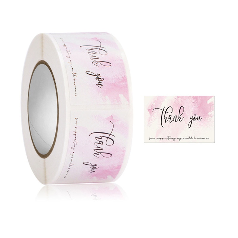 Bộ 350 Miếng Dán In Chữ Thank You 1X1.45 Inch Dùng Trang Trí Túi Kẹo