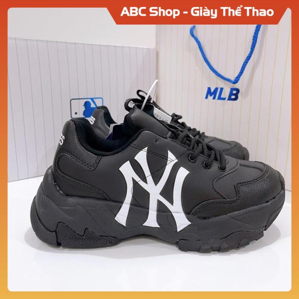 [FreeShip+ Hàng Tốt] Giày sneaker 𝗠𝗟𝗕 Full đen chữ NY trắng - Giầy MLB Màu Đen Logo Ny trắng cao cấp