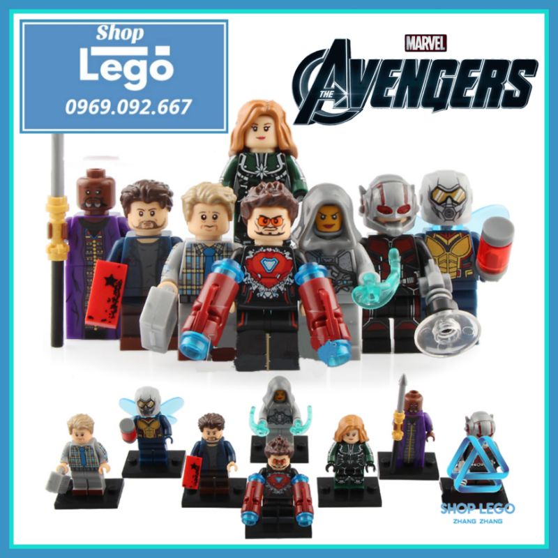 Xếp hình Siêu anh hùng Captain Marvel Zuri Baron Erik Selvig Ant-Man Wasp Iron Man Ghost Lego Minifigures Xinh X0197