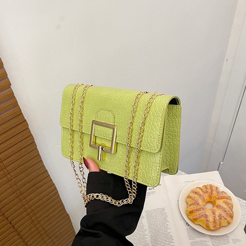 Túi đeo một bên vai IELGY dáng vuông nhỏ phong cách phương Tây thời trang thường ngày cho nữ