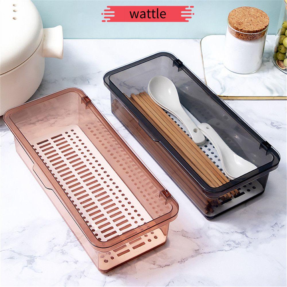 Hộp đựng muỗng đũa nĩa chống bụi bẩn có nắp mở ra tiện lợi nhiều màu sắc