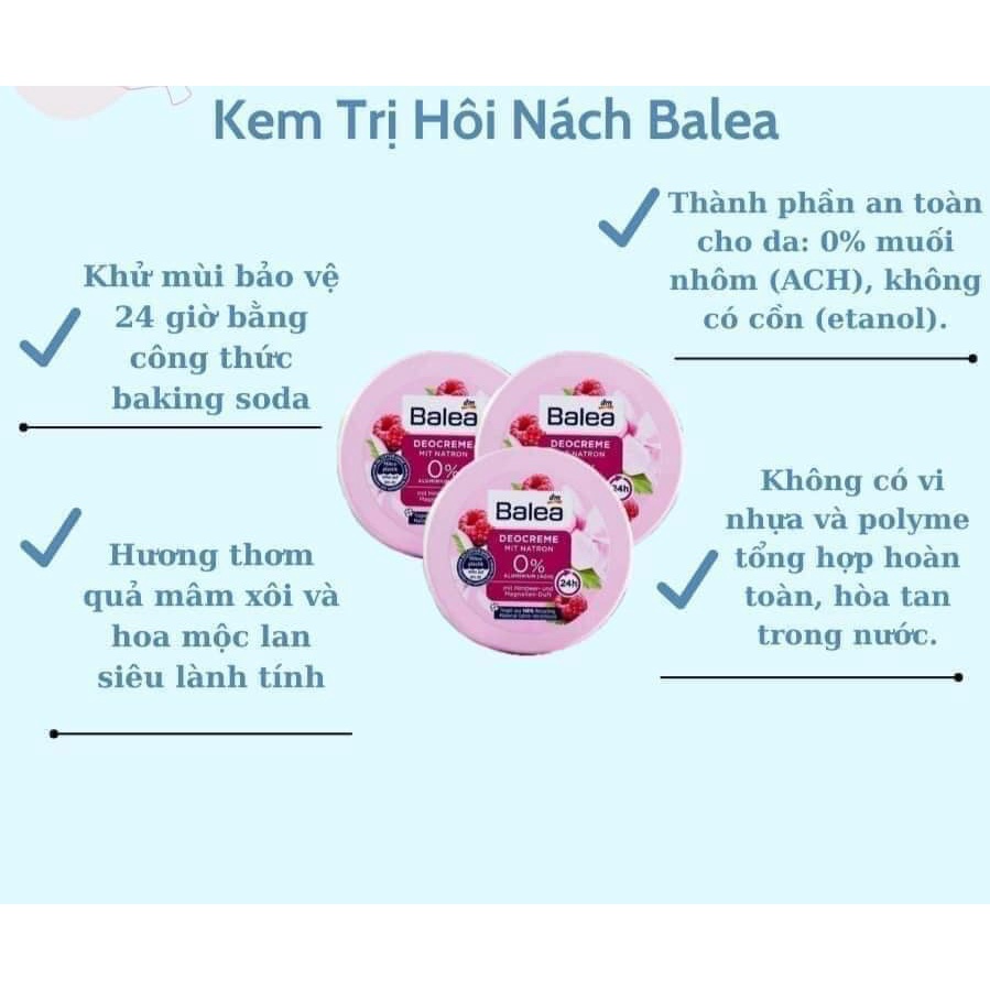 Kem Balea bảo vệ vùng dưới cánh tay đến 24h