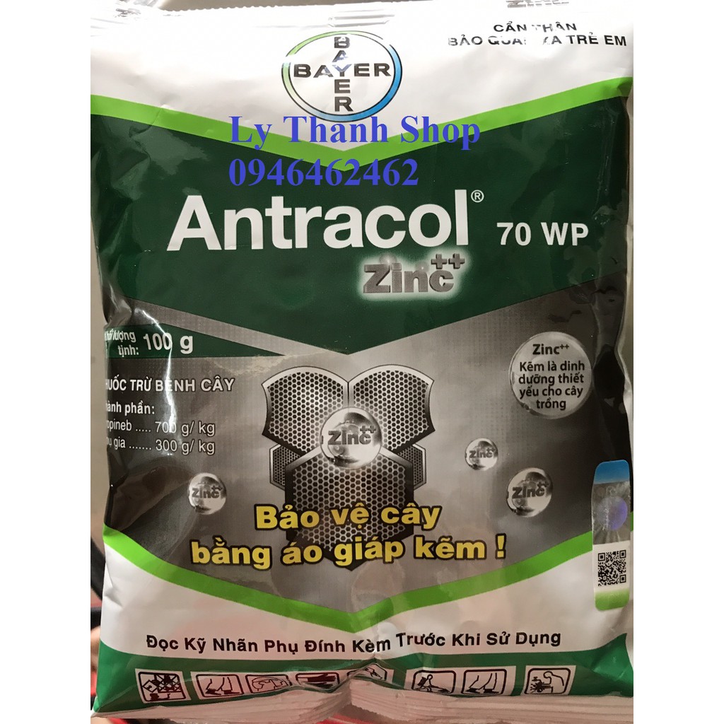 THUỐC TRỪ NẤM BỆNH CHO CÂY CẢNH ANTRACOL 100G