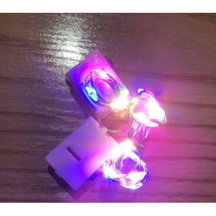 Dây đèn Led đom đóm Fairy Light 2m xài pin có công tắc