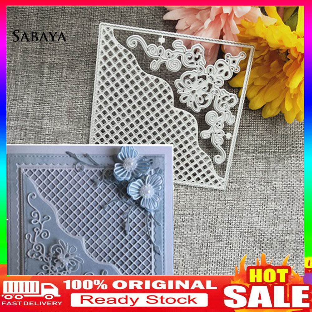 Khuôn Cắt Giấy Làm Từ Kim Loại Tạo Khung Viền Ren Hoa Trang Trí Scrapbook