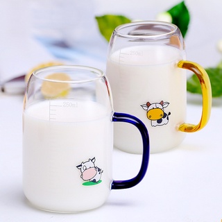 W&g Cốc Thủy Tinh Chịu Nhiệt Có Thang Đo Dùng Để Uống Sữa/Sữa
