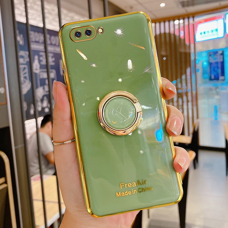 Ốp điện thoại silica gel chống sốc có giá đỡ cho oppo a3s a12e