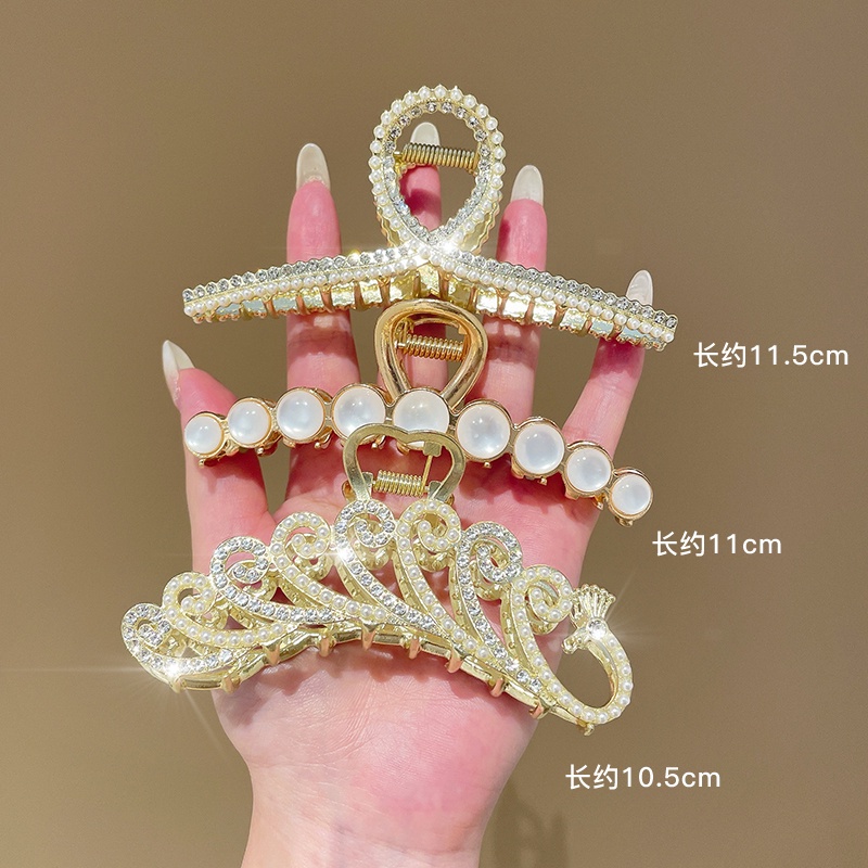 Kẹp Tóc Kim Loại Đính Đá Phong Cách Hàn Quốc Cho Nữ