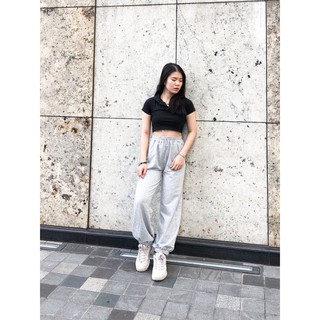 Áo Croptop Nữ Trơn Có Cổ