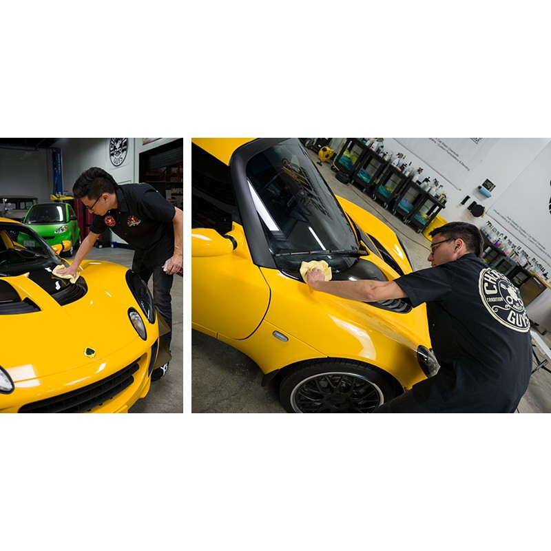 KHĂN LAU ĐA DỤNG CAO CẤP: LAU WAX, SƠN, NỘI THẤT KHÔNG VIỀN MICROFIBER MAXSHINE  BẢO VỆ SƠN (MÀU VÀNG) 40CM X 40CM