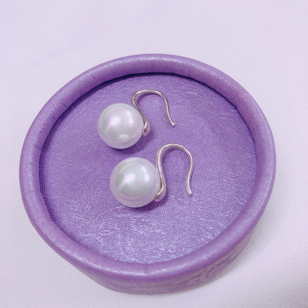 Bông tai nữ bạc chuẩn giá rẻ gắn hạt châu dạng móc câu - Kho sỉ bạc Nhất Linh