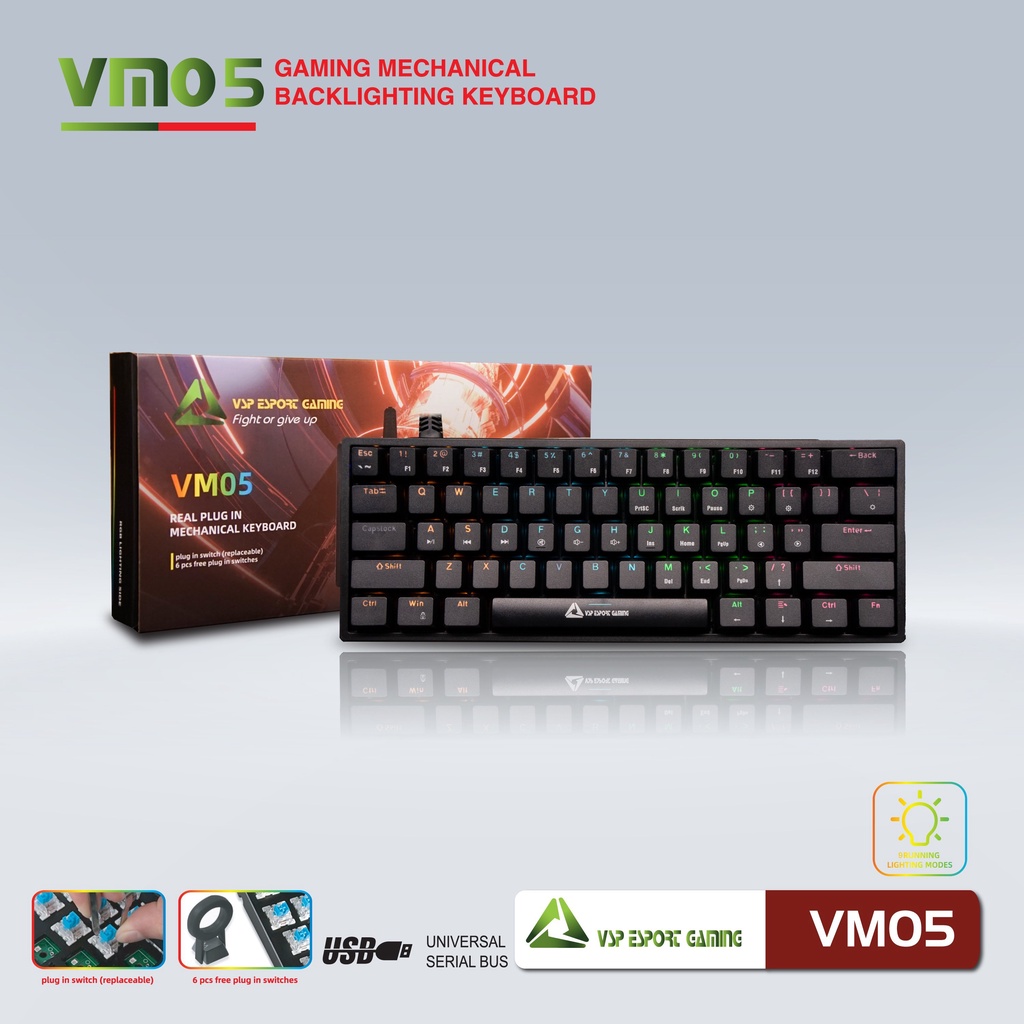Bàn Phím Cơ VSP VM05 ESPORT GAMING