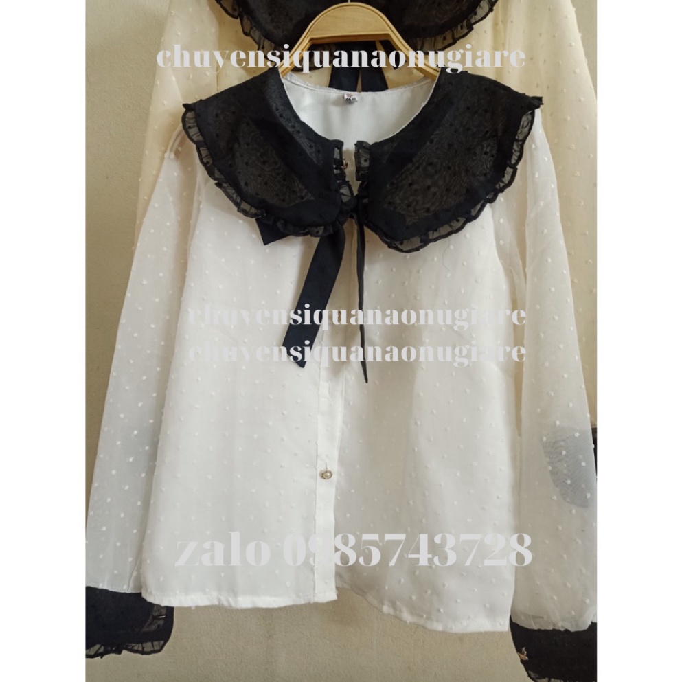 áo sơ mi tay bồng tiểu thư kaca có video+ ảnh thật HB0001 chuyensiquanaonugiare