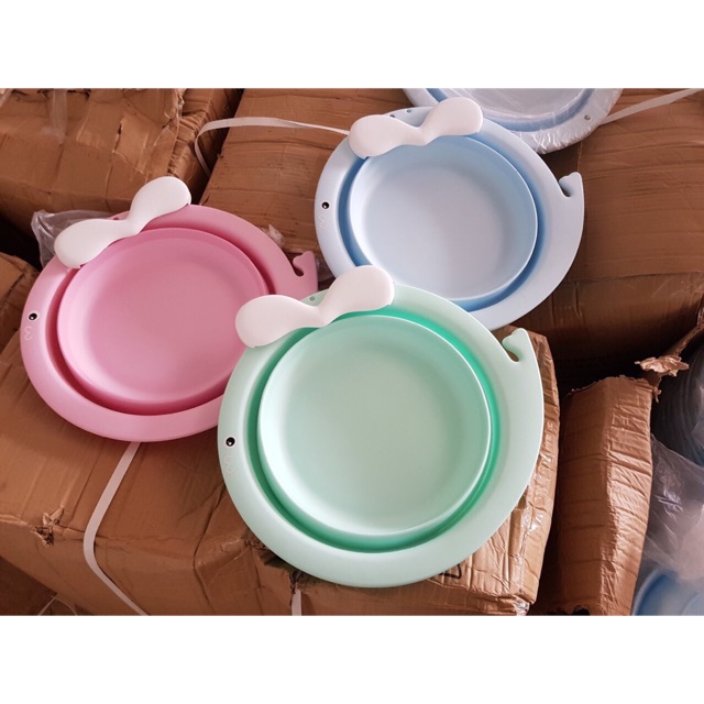 Thau rửa mặt gấp gọn hình cá