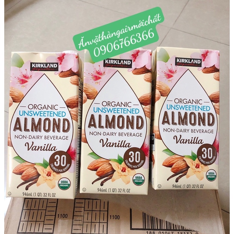 Sữa Hạnh Nhân Hữu Cơ Kirkland Almond Vani 946 ml