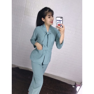 mẫu la hán nơ ( đồ lam đi chùa )