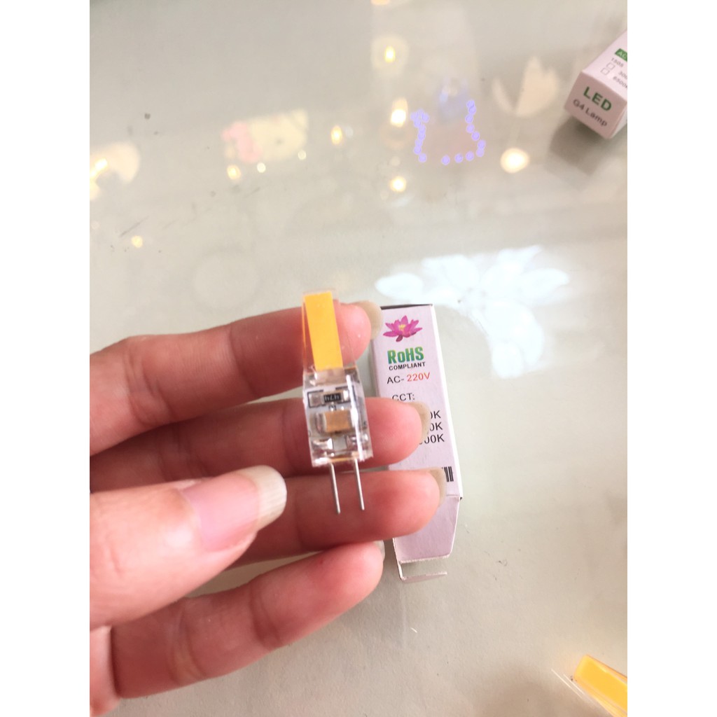 BÓNG LED CHÂN GHIM G4 COB ÁNH SÁNG VÀNG RB LIGHTING