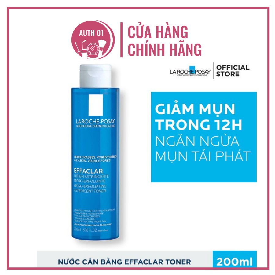 nươc hoa hồng Toner La Roche Possay effaclar 200ml