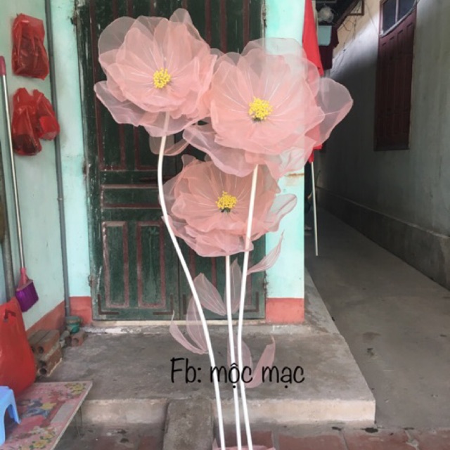 Set 3 bông hoa vải khổng lồ trang trí #decor ko gian, nền #Livestrym, Chụp ảnh, dẫn lối, sự kiện, Studio....