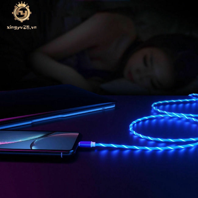Dây đèn LED cổng USB cho iPhone 8 7 6 X/XS Samsung S10 S9