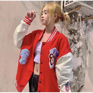 /UNCOVER/ Varsity jacket Đỏ