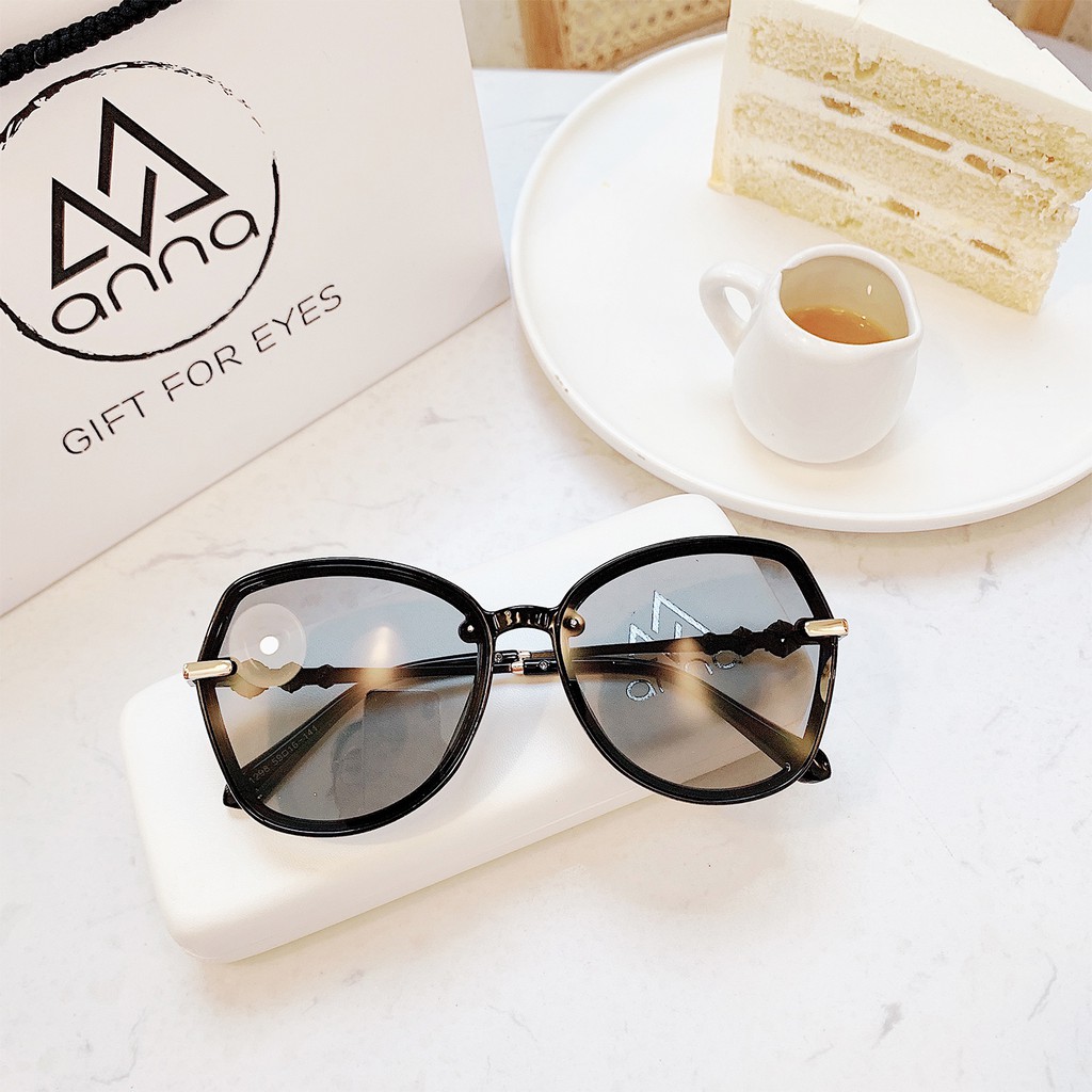 Kính mát thời trang nữ ANNA dáng tròn cách điệu mắt kiếng chống tia UV KR1298 | BigBuy360 - bigbuy360.vn
