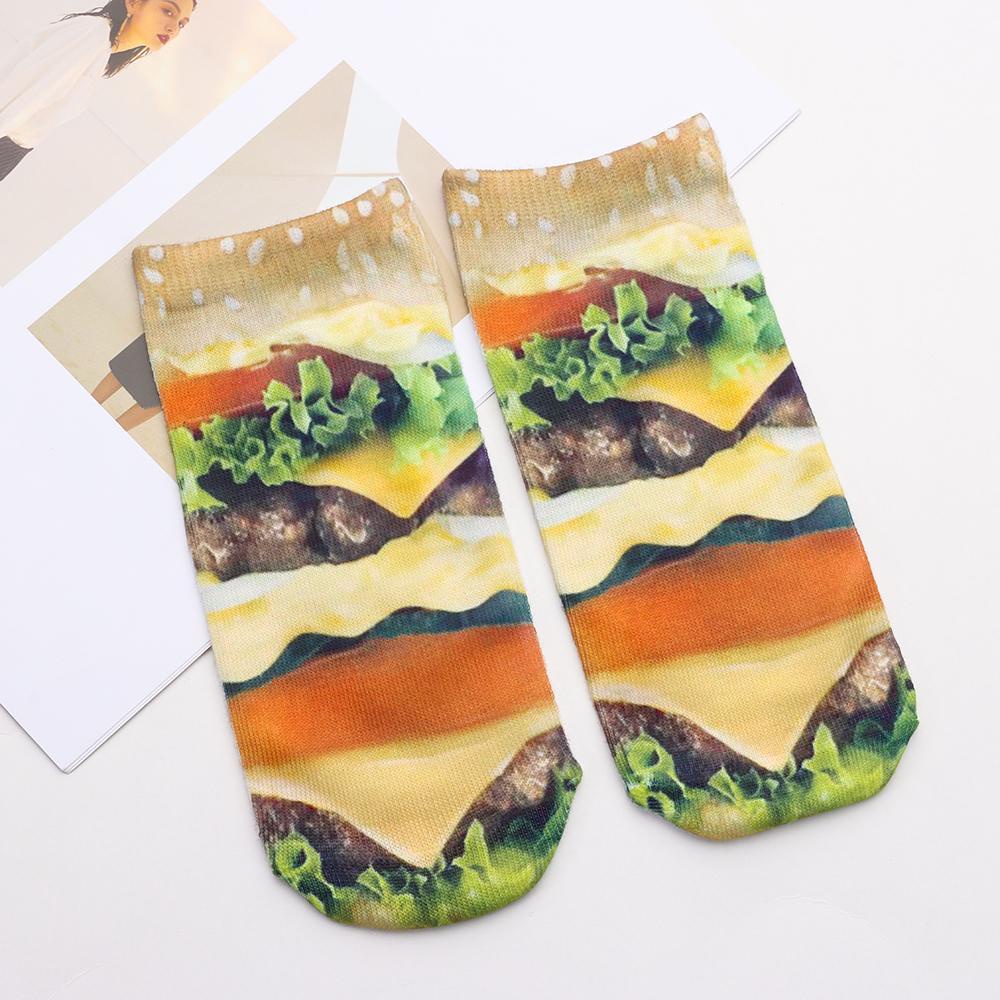 Đôi Tất Chân Cotton In Hình 3D Thời Trang Unisex