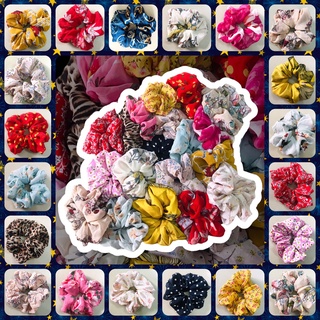 Combo 5 dây cột tóc scrunchies - nhiều màu - bản to - dây buộc tóc vải - cho bạn gái