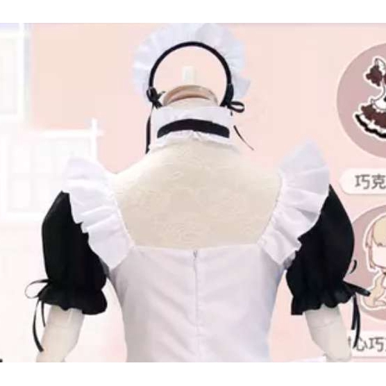 Đầm hóa trang nhân vật cô hầu gái lolita màu trắng đen thời trang | BigBuy360 - bigbuy360.vn