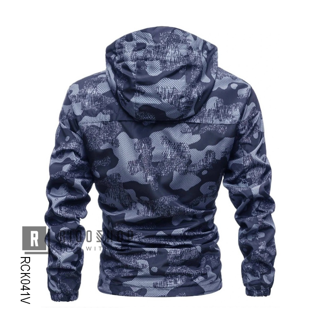 Áo khoác dù nam rằng ri cực đẹp có nón may 2 lớp RCK041 - áo gió nam cao cấp Riooshop